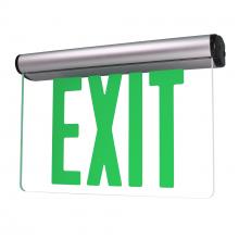 Nora NX-812-LEDGCA - EXIT ADJ BAT 1F GRN/CLR ALUM