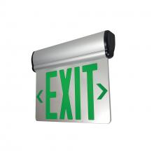 Nora NX-812-LEDGMA - EXIT ADJ BAT 1F GRN/MIR ALUM