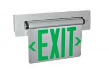 Nora NX-815-LEDG2MA - EXIT REC ADJ BAT 2F GRN/MIR AL