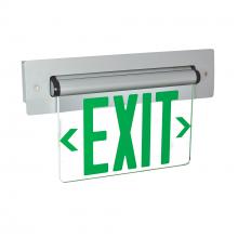 Nora NX-813-LEDGCA - EXIT REC ADJ AC 1F GRN/CLR ALU