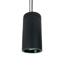 Nora NYLD2-6P075135BBB4 - 6" Cobalt Pendant Mount Cylinder, Black, 750L, 3500K, Black Reflector, 120V Triac/ELV/0-10V &