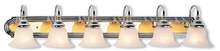Livex Lighting 1006-52 - 6 Light Polished Chrome & PB Bath Light