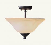 Livex Lighting 4167-07 - Two Light Bronze Bowl Semi-Flush Mount