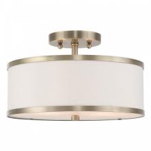 Livex Lighting 62627-01 - 2 Lt Antique Brass Ceiling Mount