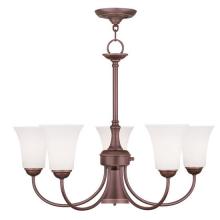Livex Lighting 6465-70 - 6 Light Vintage Bronze Chandelier