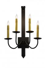 Meyda Green 166717 - 16" Wide Primitive 4 Light Wall Sconce