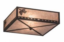 Meyda Green 171415 - 18" Square Balsam Pine Flushmount