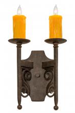 Meyda Green 177305 - 9"W Toscano 2 LT Wall Sconce
