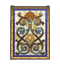 Meyda Green 77999 - 20"W X 27"H Mandolin Stained Glass Window