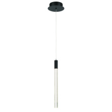 Artcraft AC12141BK - Celine 1 Light Integrated LED Pendant, Black with Laser Lined Glass Rods