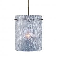 Besa Lighting 1JC-400600-BR - Besa Tamburo 8 Pendant, Clear Stone, Bronze Finish, 1x100W MAX E26 Base