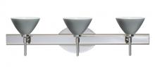 Besa Lighting 3SW-1743TN-LED-CR - Besa Wall Domi Chrome Titan 3x5W LED