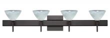 Besa Lighting 4SW-174352-LED-BR-SQ - Besa Wall With SQ Canopy Domi Bronze Marble 4x5W LED
