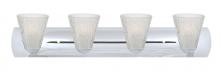 Besa Lighting 4WZ-NICO5GL-LED-CR - Nico 5 Vanity, Glitter Stone, Chrome Finish, 4x9W LED