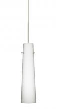 Besa Lighting 1XT-567407-LED-SN - Besa Camino Pendant Satin Nickel Opal Matte 1x50W Halogen