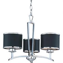 Maxim 20374BKPC - Three Light Polished Chrome Drum Shade Mini Chandelier