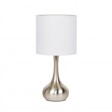 Craftmade 86226 - BL27LTX, Nickel Base with 
White Fabric Hardback Shade