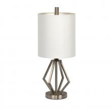 Craftmade 86233 - BL32LTX, Brushed Nickel Base with White Fabric Hardback Shade
