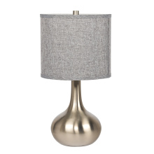 Craftmade 86235 - BL34LTX, Brushed Nickel Base with 
Grey Linen Hardback Shade