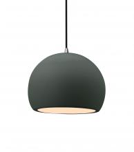 Justice Design Group CER-6530-PWGN-NCKL-BKCD - Small Globe 1-Light Pendant