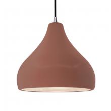 Justice Design Group CER-6565-CLAY-NCKL-BKCD - Large Droplet 1-Light Pendant