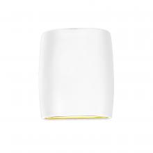 Justice Design Group CER-8857W-WHT - Small Wide ADA Outdoor LED  Cylinder - Open Top & Bottom