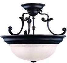 Dolan Designs 525-30 - Richland 3Lt Semi Flushmount Royal Bronze