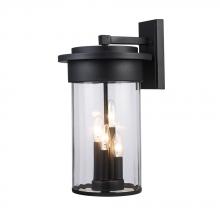 Trans Globe 51412 BK - 4LT OUTD WALL-10" CLEAR FLUTED