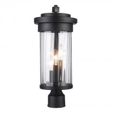 Trans Globe 51413 BK - 3LT POST TOP-18.6" TALL CLEAR