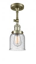 Innovations Lighting 201F-AB-G54 - Bell - 1 Light - 5 inch - Antique Brass - Adjustable Semi-Flush Mount
