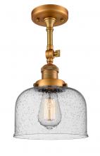 Innovations Lighting 201F-BB-G74 - Bell - 1 Light - 8 inch - Brushed Brass - Adjustable Semi-Flush Mount