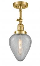 Innovations Lighting 201F-SG-G165 - Geneseo - 1 Light - 7 inch - Satin Gold - Adjustable Semi-Flush Mount