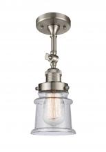 Innovations Lighting 201F-SN-G184S - Canton - 1 Light - 5 inch - Brushed Satin Nickel - Adjustable Semi-Flush Mount