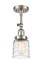 Innovations Lighting 201F-SN-G513 - Bell - 1 Light - 5 inch - Brushed Satin Nickel - Adjustable Semi-Flush Mount