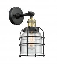 Innovations Lighting 203-BAB-G54-CE - Bell Cage - 1 Light - 6 inch - Black Antique Brass - Adjustable Sconce