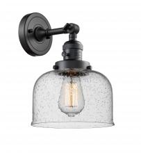 Innovations Lighting 203SW-BK-G74 - Bell - 1 Light - 8 inch - Matte Black - Adjustable Sconce