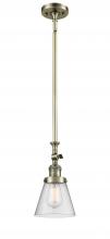 Innovations Lighting 206-AB-G64 - Cone - 1 Light - 6 inch - Antique Brass - Stem Hung - Adjustable Mini Pendant