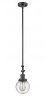 Innovations Lighting 206-OB-G204-6 - Beacon - 1 Light - 6 inch - Oil Rubbed Bronze - Stem Hung - Adjustable Mini Pendant