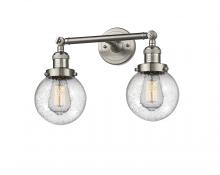 Innovations Lighting 208-SN-G204-6 - Beacon - 2 Light - 17 inch - Brushed Satin Nickel - Adjustable Bath Vanity Light