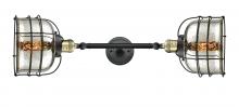 Innovations Lighting 208L-BAB-G78-CE - Bell Cage - 2 Light - 9 inch - Black Antique Brass - Adjustable Bath Vanity Light