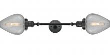 Innovations Lighting 208L-BK-G165 - Geneseo - 2 Light - 7 inch - Matte Black - Adjustable Bath Vanity Light