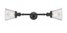 Innovations Lighting 208L-BK-G64 - Cone - 2 Light - 6 inch - Matte Black - Adjustable Bath Vanity Light
