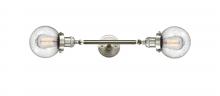 Innovations Lighting 208L-SN-G204-6 - Beacon - 2 Light - 6 inch - Brushed Satin Nickel - Adjustable Bath Vanity Light