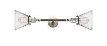 Innovations Lighting 208L-SN-G42-LED - Cone - 2 Light - 8 inch - Brushed Satin Nickel - Adjustable Bath Vanity Light