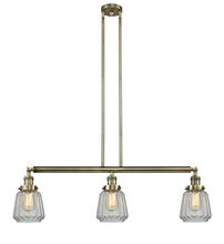 Innovations Lighting 213-AB-G142-LED - Chatham - 3 Light - 39 inch - Antique Brass - Stem Hung - Adjustable Island Light
