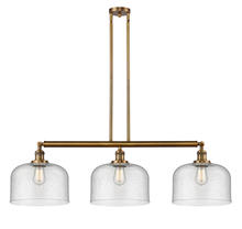 Innovations Lighting 213-BB-G74-L - Bell - 3 Light - 42 inch - Brushed Brass - Stem Hung - Adjustable Island Light