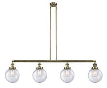 Innovations Lighting 214-AB-G204-8-LED - Beacon - 4 Light - 53 inch - Antique Brass - Stem Hung - Adjustable Island Light