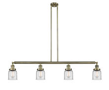 Innovations Lighting 214-AB-G52 - Bell - 4 Light - 50 inch - Antique Brass - Stem Hung - Adjustable Island Light