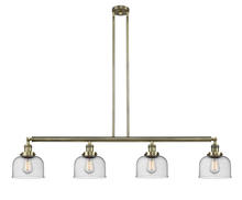 Innovations Lighting 214-AB-G74 - Bell - 4 Light - 53 inch - Antique Brass - Stem Hung - Adjustable Island Light