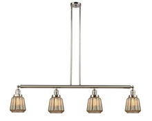 Innovations Lighting 214-PN-G146 - Chatham - 4 Light - 51 inch - Polished Nickel - Stem Hung - Adjustable Island Light